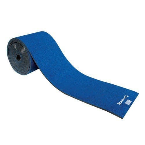 3-foot by 84-foot blue carpet rollable gymnastics runway